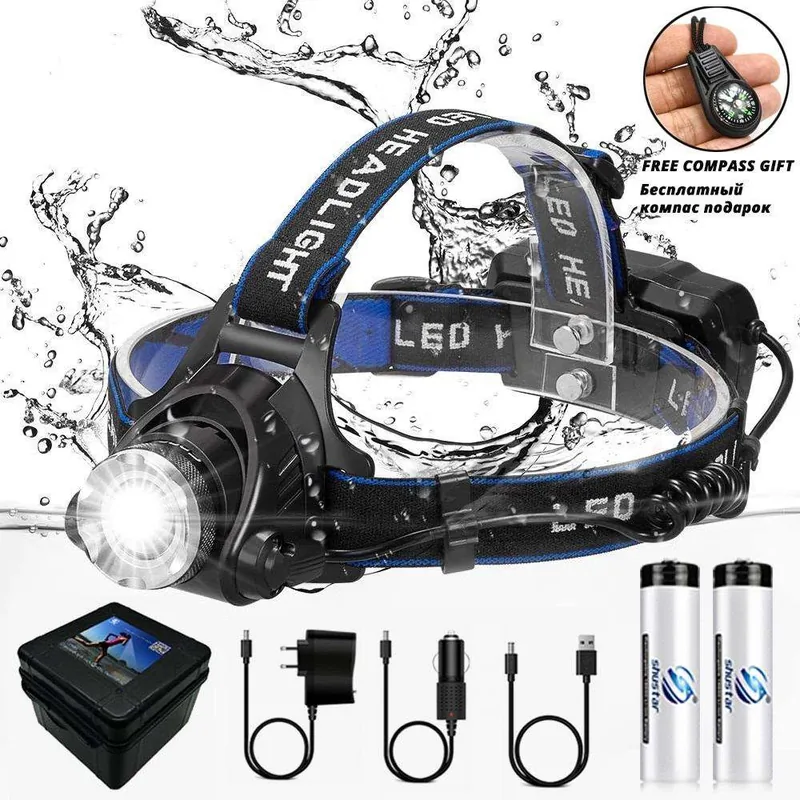 Zoomable Sensor Hunting Headlamp (2x18650, Waterproof) view 3