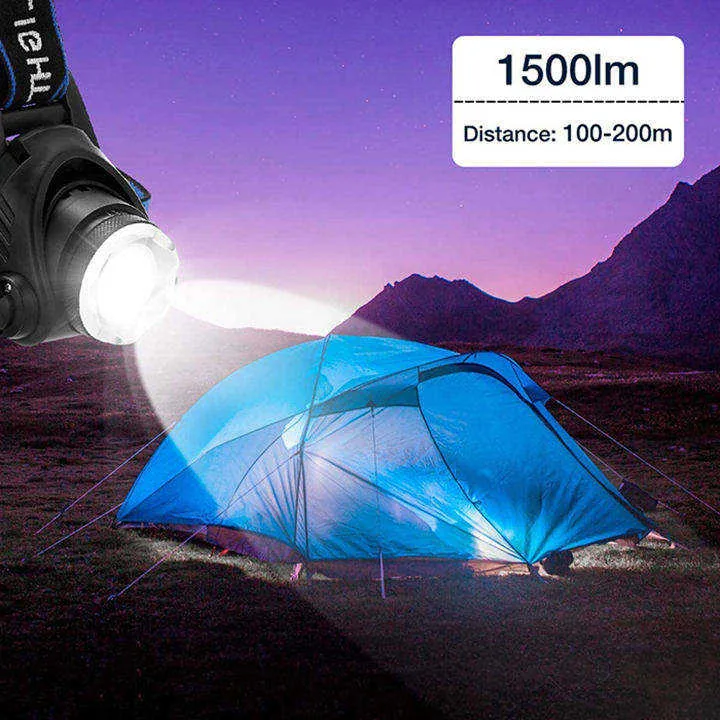 Zoomable Sensor Hunting Headlamp (2x18650, Waterproof) view 5
