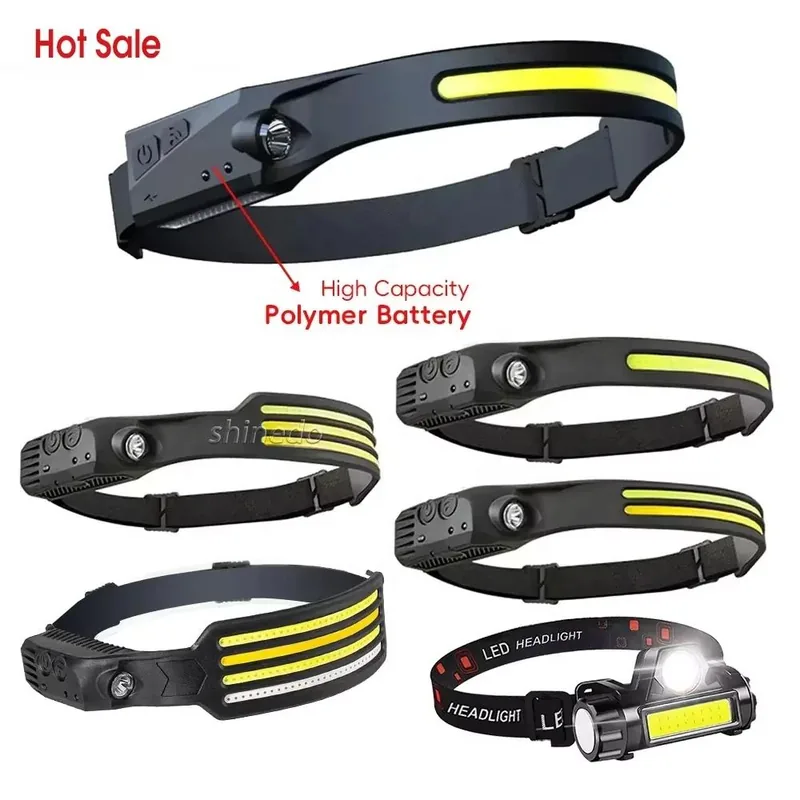 USB Rechargeable COB LED Motion Sensor Headlamp (Waterproof) — Tactical Accessories