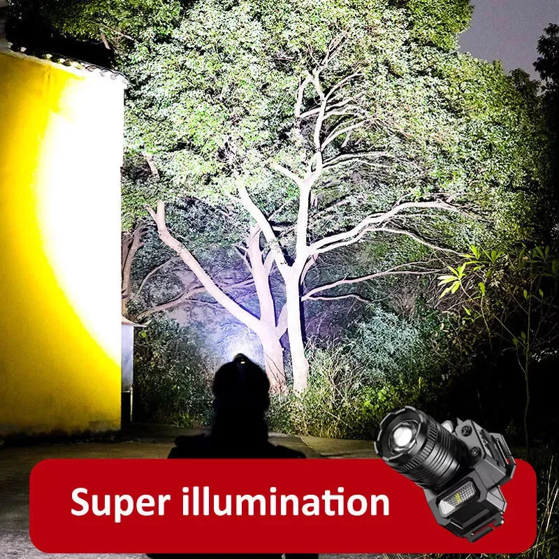 Portable Zoom Motion-Sensor Rechargeable Headlamp (USB-C) view 3