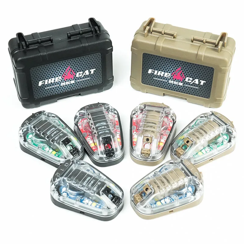 Survival Signal Helmet Light with Red/Green/Blue + IR Strobe (TKHS6) — Tactical Accessories