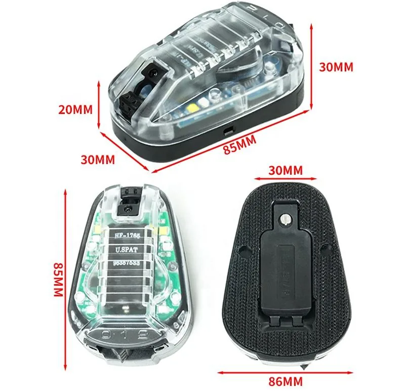 Survival Signal Helmet Light with Red/Green/Blue + IR Strobe (TKHS6) view 5
