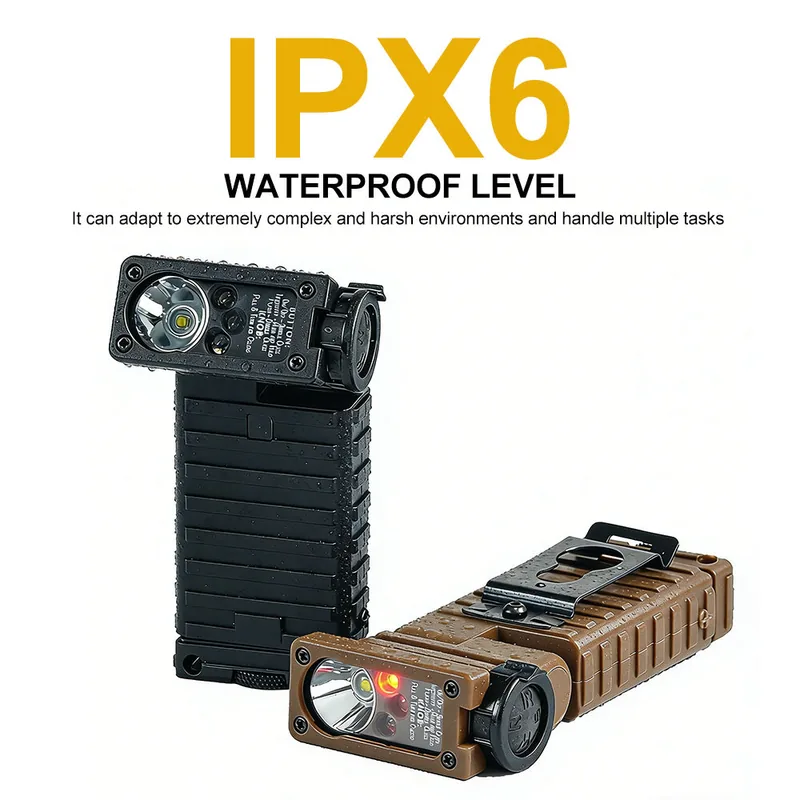 Rattlesnake Multi-Function Mini Tactical Camping Signal Light (3-Color + IR) view 6