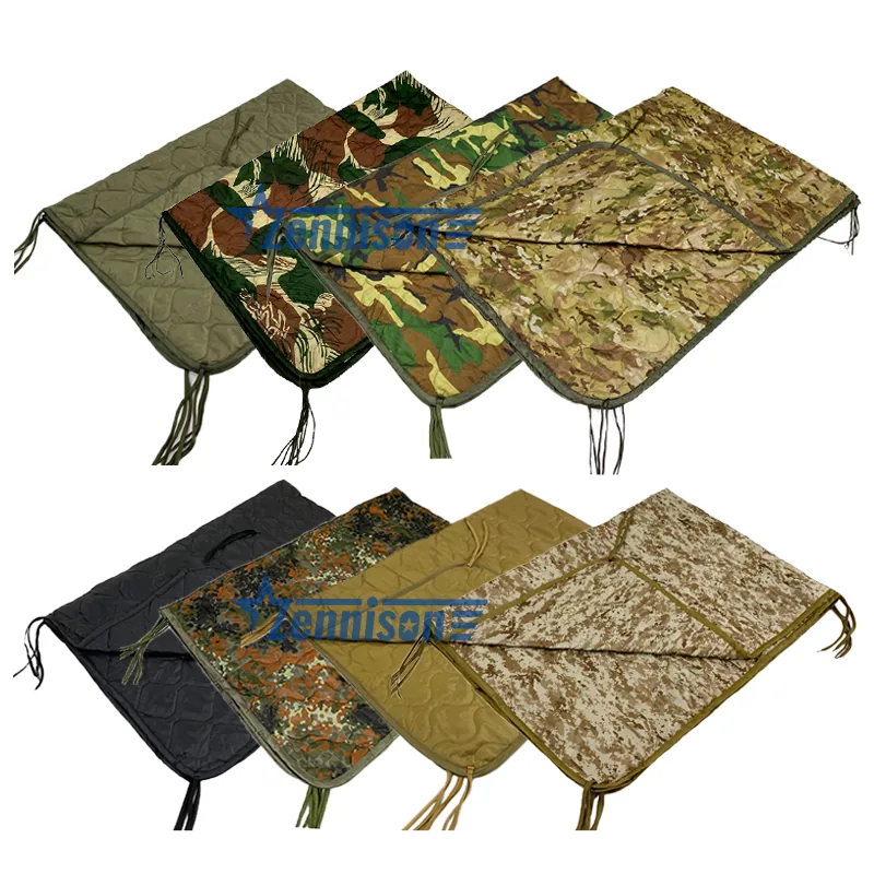 Foldable Poncho Liner Blanket — Camo — Tactical Camping