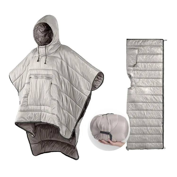 Windproof Quilted Hooded Cloak Blanket — Camo — Tactical Camping