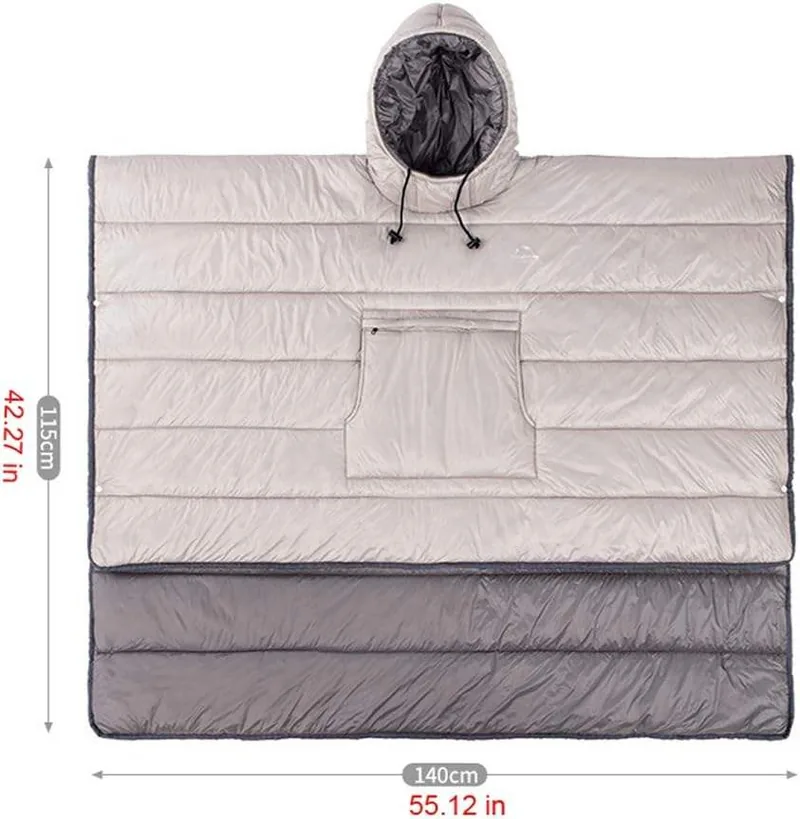 Windproof Quilted Hooded Cloak Blanket — Camo view 2