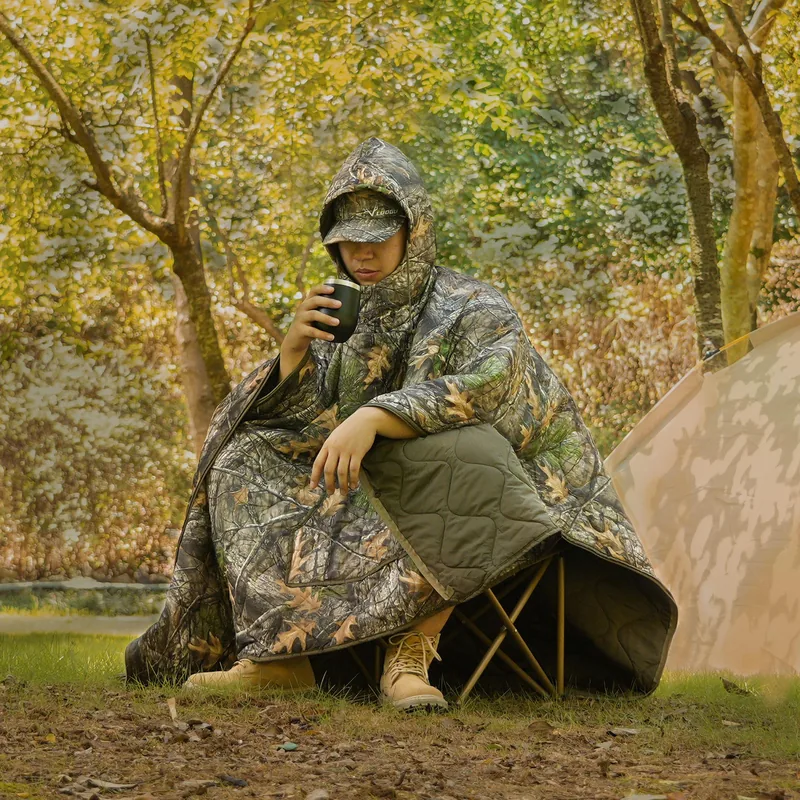 Waterproof Tactical Poncho Liner — Camo — Tactical Camping
