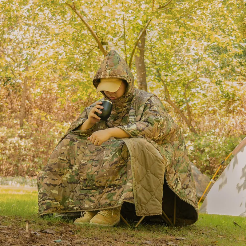 Waterproof Tactical Poncho Liner — Camo view 3