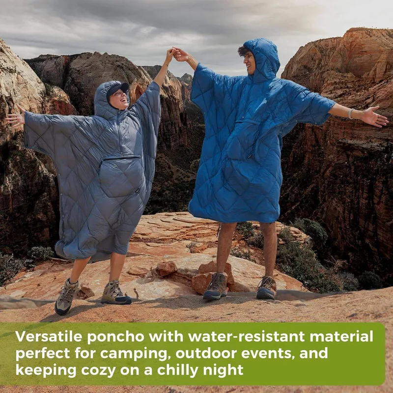 Woobie Blanket Poncho Liner 3-in-1 — Black view 2