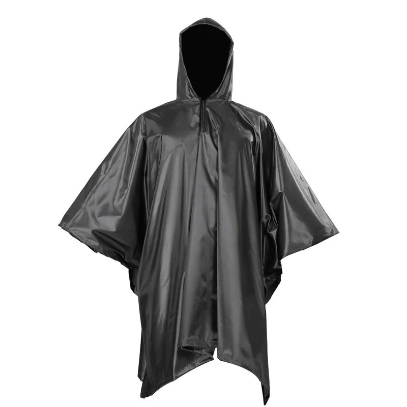 Camouflage Cloak PVC Poncho — Camo view 2