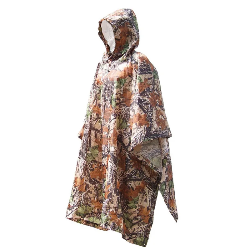 Camouflage Cloak PVC Poncho — Camo view 4