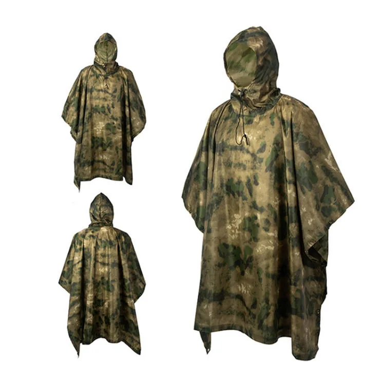 Waterproof Camouflage Raincoat Poncho — Camo view 3