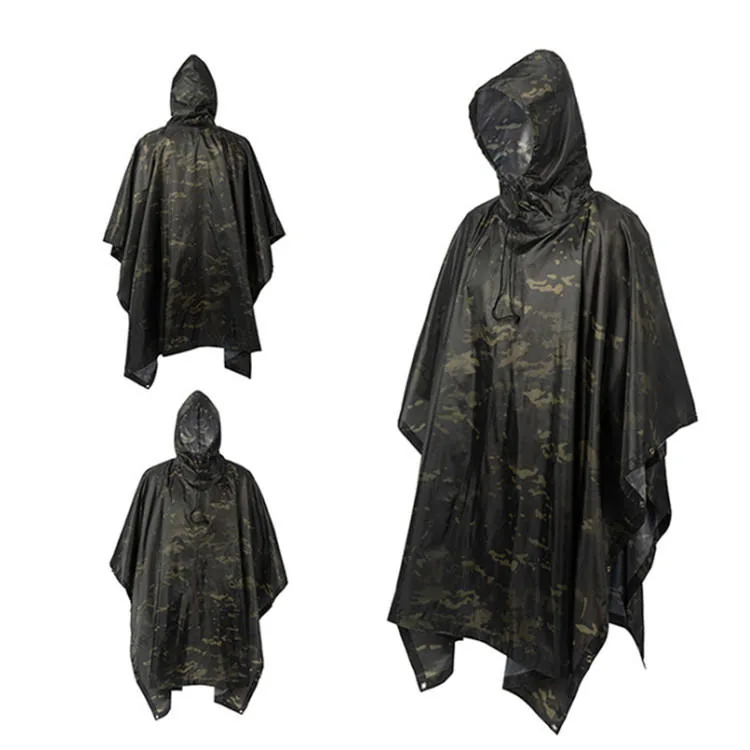 Waterproof Camouflage Raincoat Poncho — Camo view 4