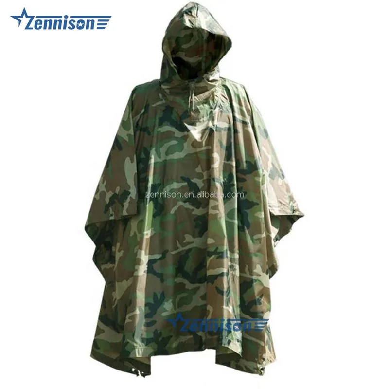 Waterproof Ripstop Tactical Poncho — Camo view 4