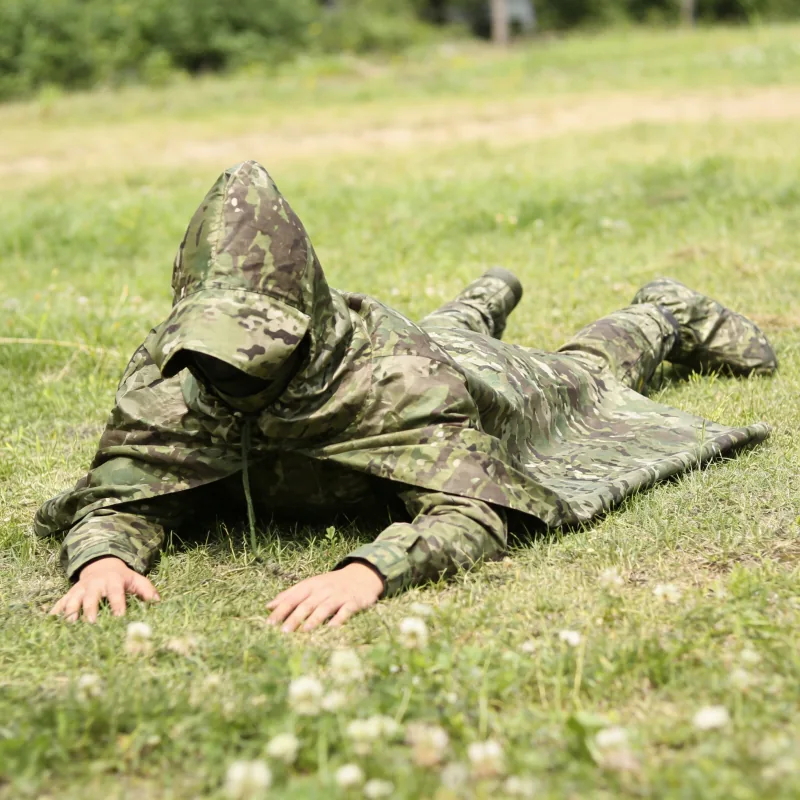 Anti-Thermal IR Camouflage Poncho — Camo view 5