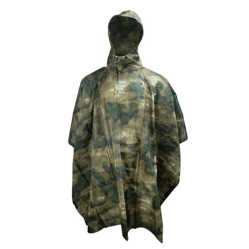 Waterproof Camouflage Adult Poncho 3-in-1 — Camo — Tactical Camping