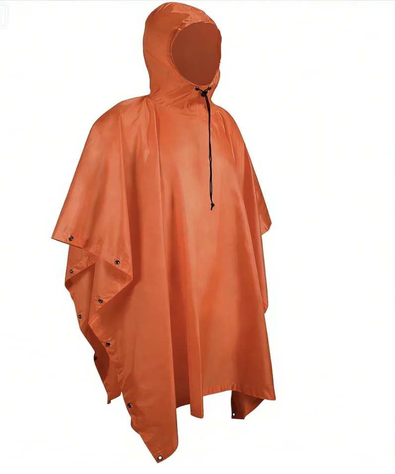 Waterproof Camouflage Adult Poncho 3-in-1 — Camo view 2
