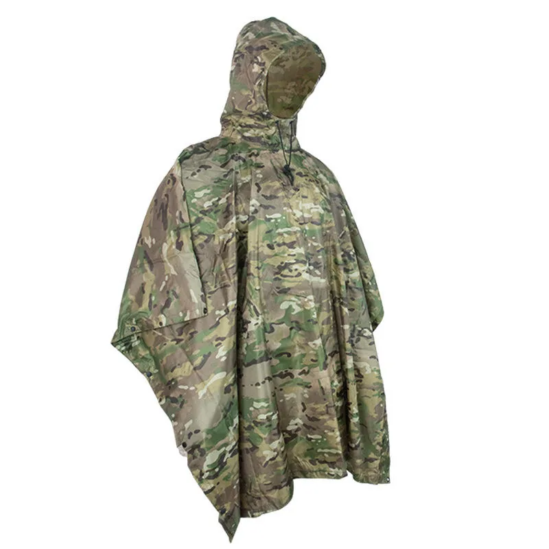 Waterproof Camouflage Adult Poncho 3-in-1 — Camo view 3