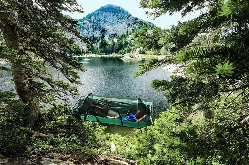 Camping Portable Affordable Hammock — Black view 3