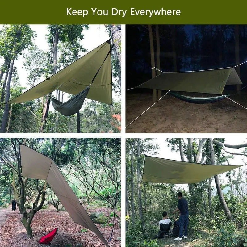 Double Hammock with Rain Fly and Net — Blue view 5