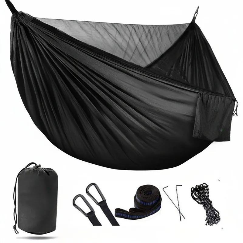 Mosquito Proof Camping Hammock — Green view 3