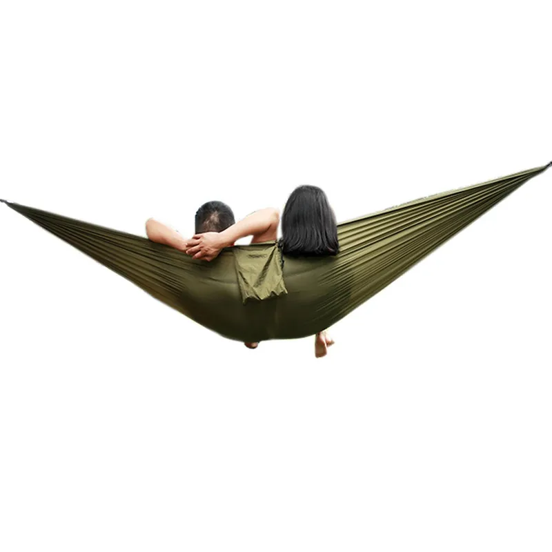 Parachute Nylon Hanging Chair Hammock — Black view 6