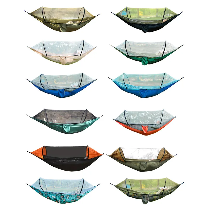Lightweight Nylon Camping Hammock — Green view 2