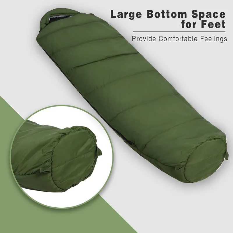 3 Season Ultra-Lightweight Mummy Bag — Green view 4
