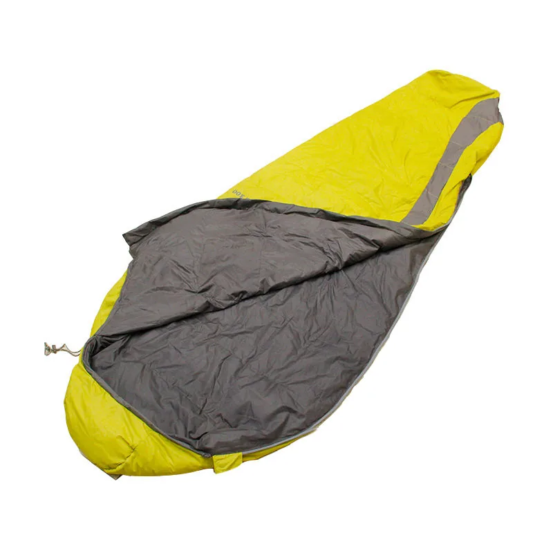 Yellow Duck Down Sleeping Bag — Navy view 3
