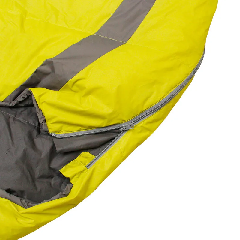 Yellow Duck Down Sleeping Bag — Navy view 5