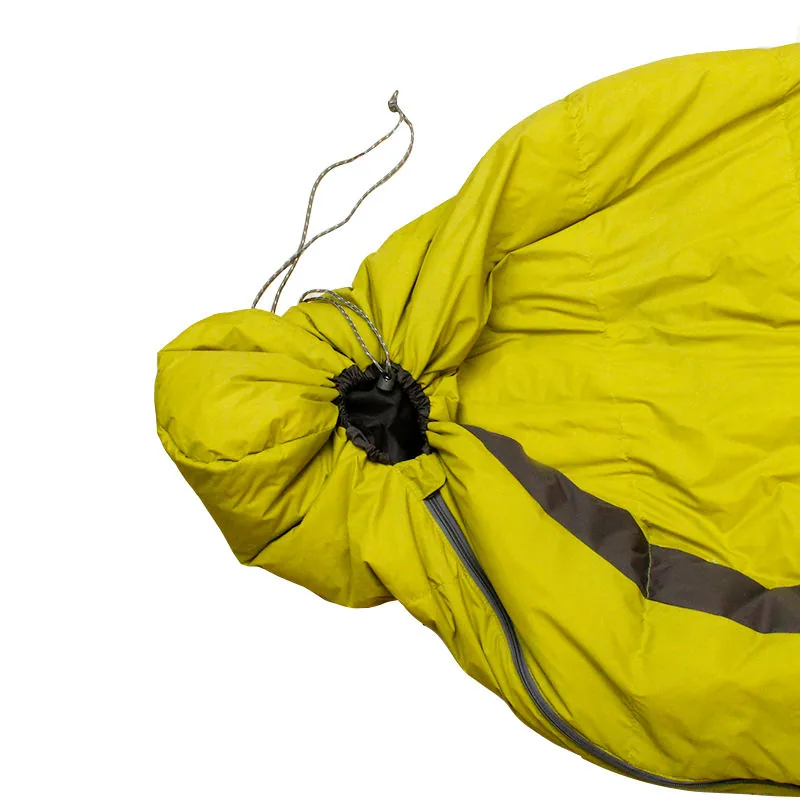 Yellow Duck Down Sleeping Bag — Navy view 6