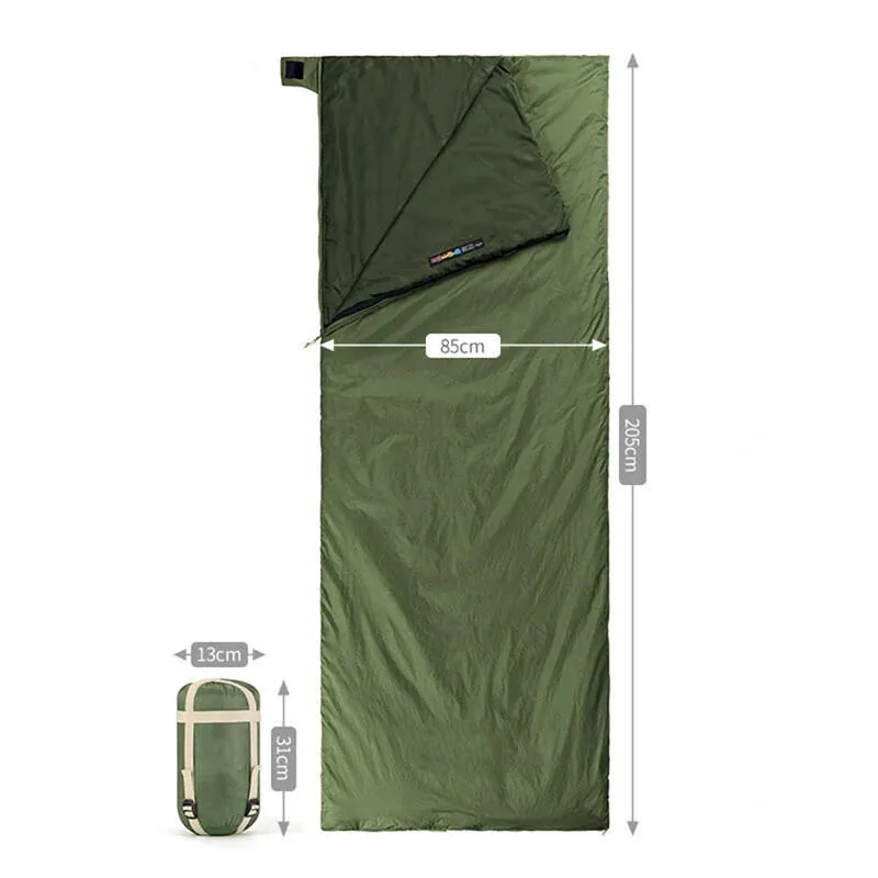 Portable Lightweight Nylon Sleeping Bag — Green — Tactical Camping