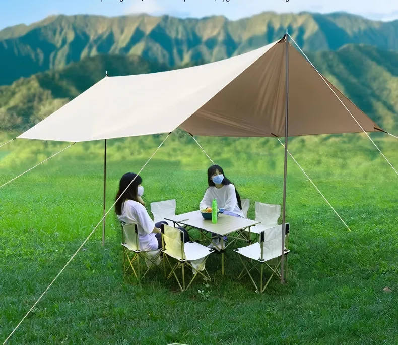 Large Space Canvas Canopy Tent — Green view 2