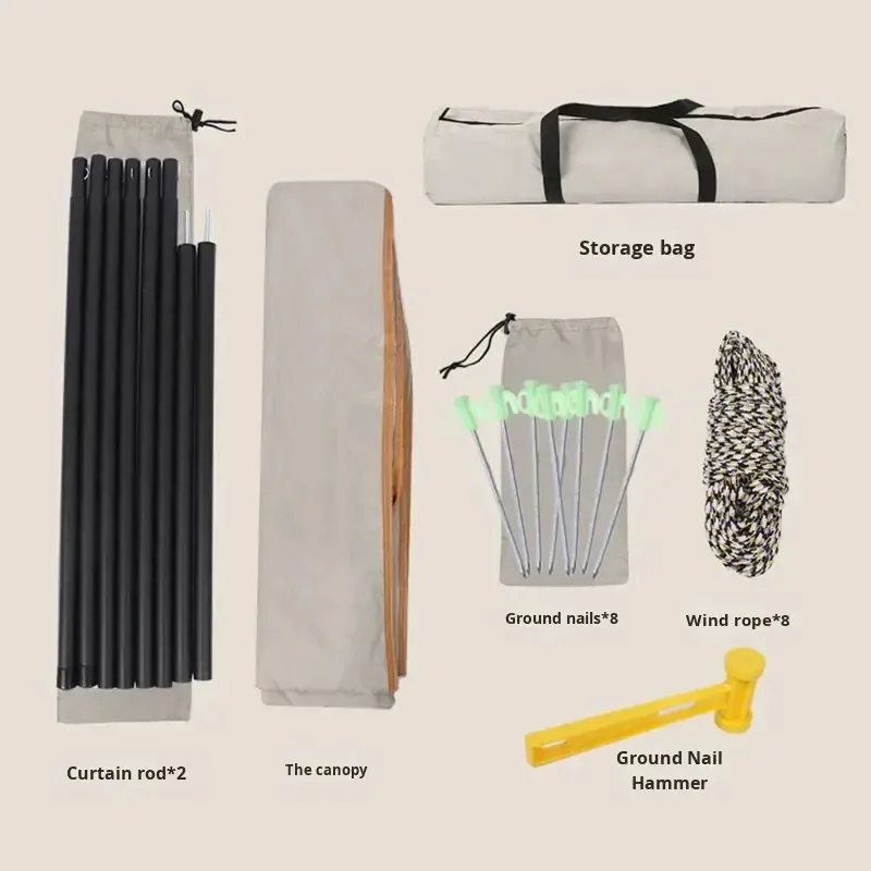 Large Space Canvas Canopy Tent — Green view 3