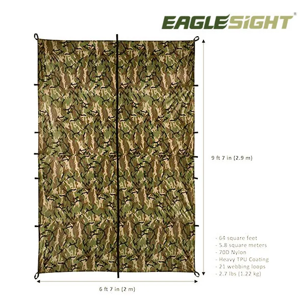 Camouflage Ultra Light Forest Tarp — Camo view 2