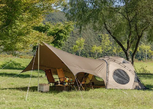Connectable Heavy Duty Tarp Shelter — Green view 2