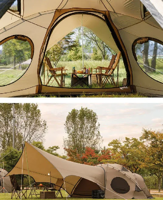 Connectable Heavy Duty Tarp Shelter — Green view 5