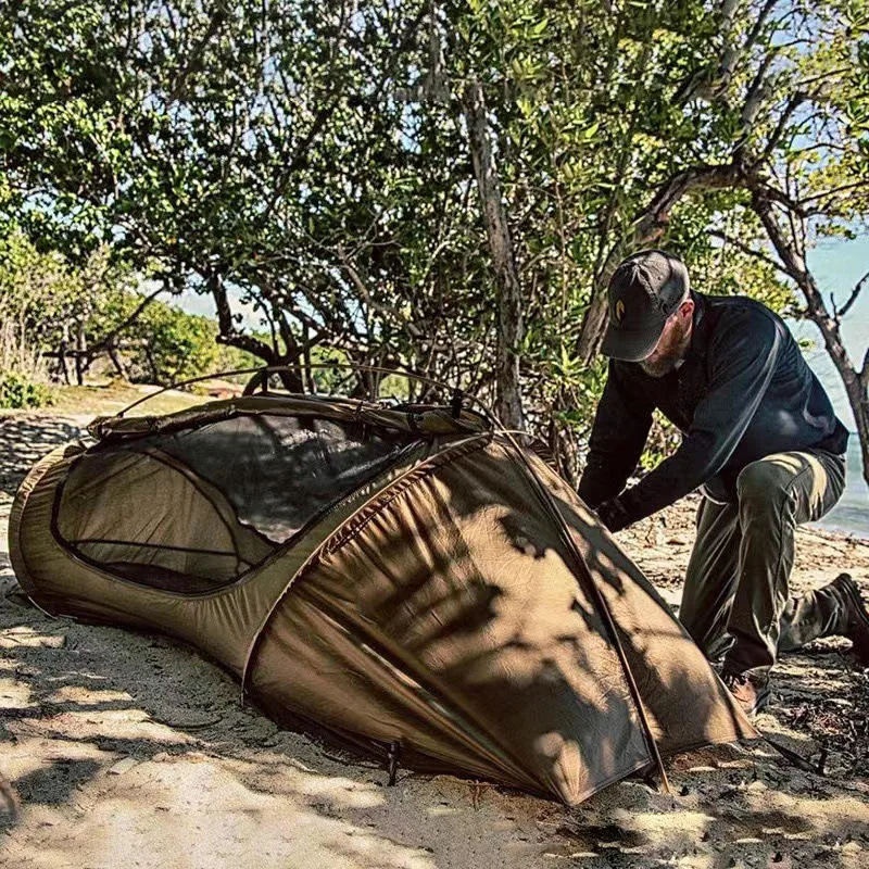 Single Person Mosquito-Proof Tent — Green view 4