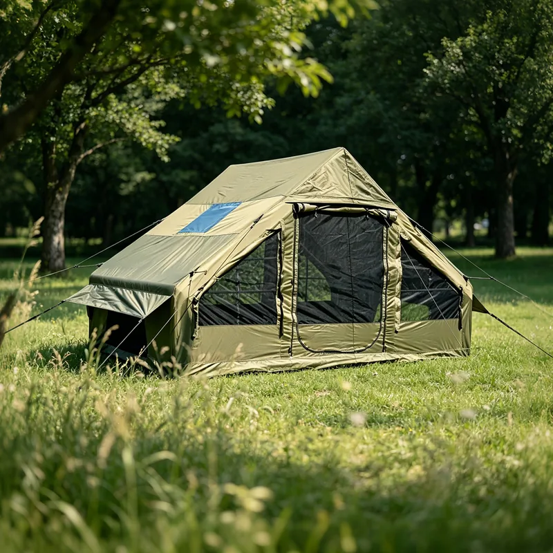 Inflatable Ridge Tent 6.3sqm — Green — Tactical Camping