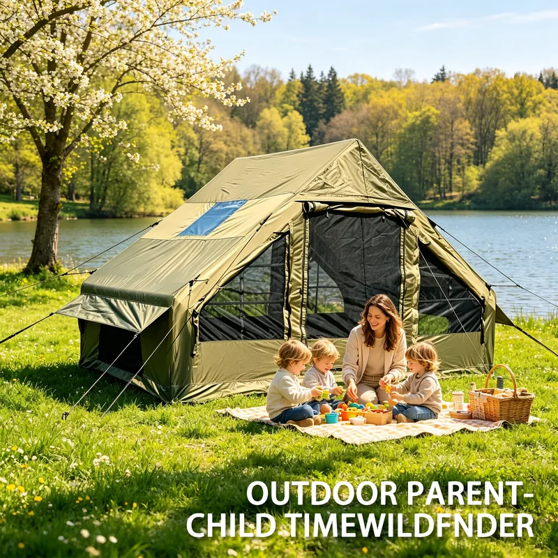 Inflatable Ridge Tent 6.3sqm — Green view 4