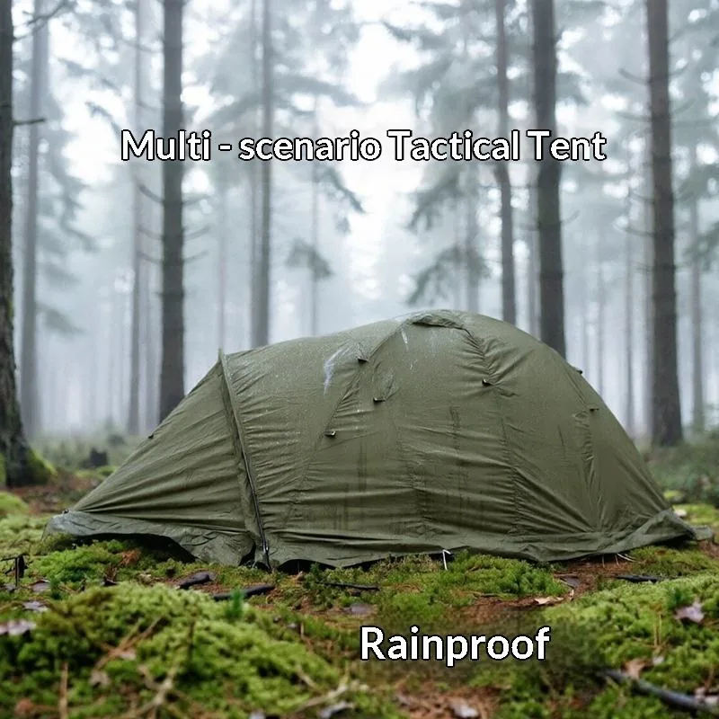 Tactical Double-Layer Shelter Tent — Green view 2