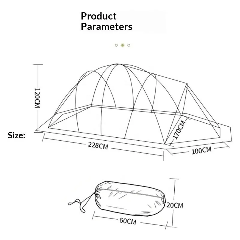 Tactical Double-Layer Shelter Tent — Green view 5