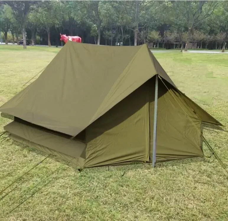 Double Door Mountain Tent — Green view 2