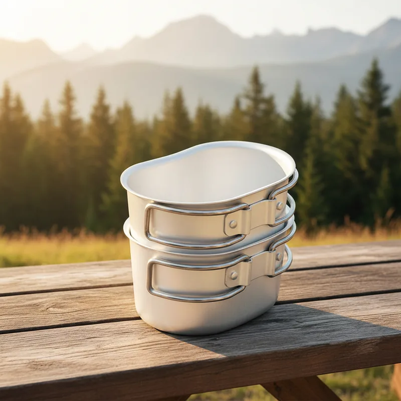 Camping Mess Kit Tactical Canteen Cup — White — Tactical Camping
