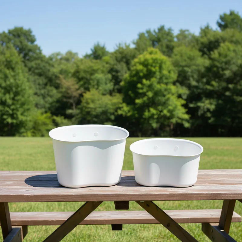 Camping Mess Kit Tactical Canteen Cup — White view 2
