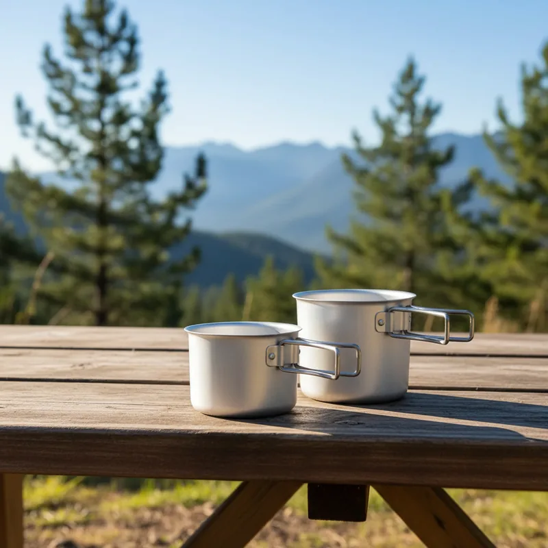 Camping Mess Kit Tactical Canteen Cup — White view 3