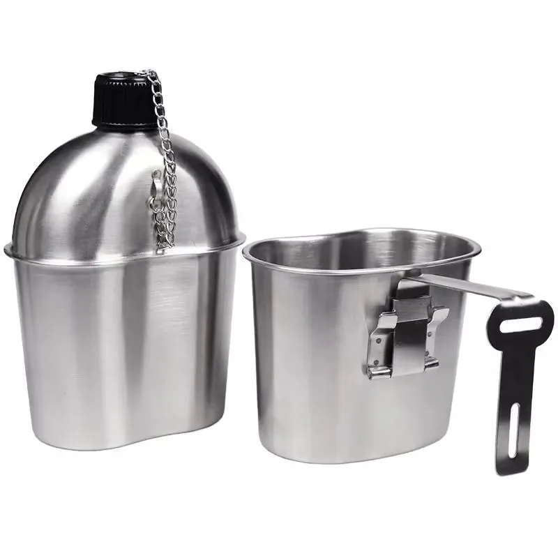 304 Stainless Steel 1L Camping Cup — White — Tactical Camping