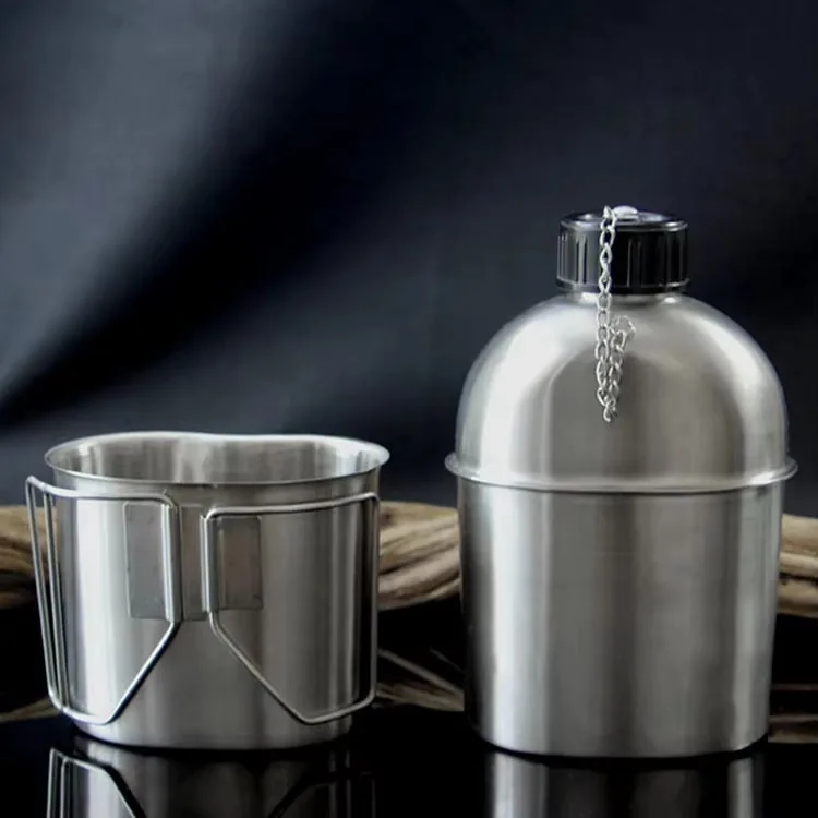 304 Stainless Steel 1L Camping Cup — White view 2