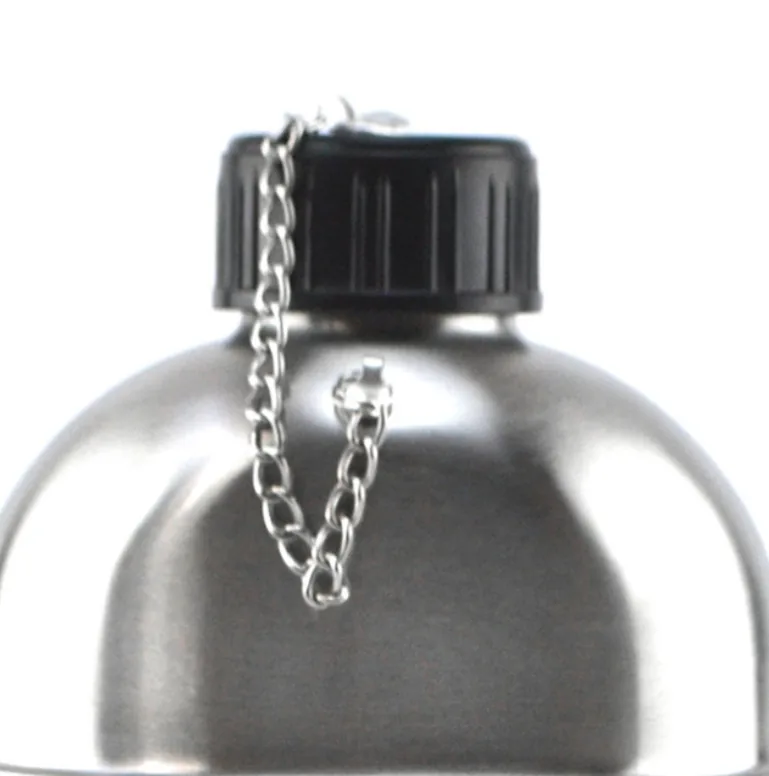 Stainless Steel Water Canteen 1L with Cup — Silver view 4