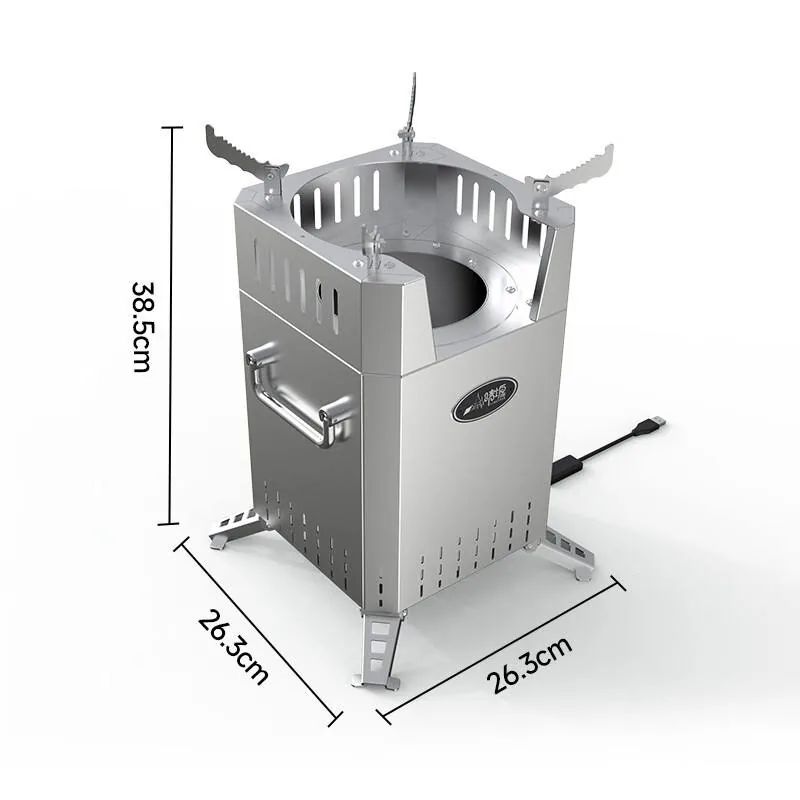 Portable Camping Tent Heater Stove — Black view 2